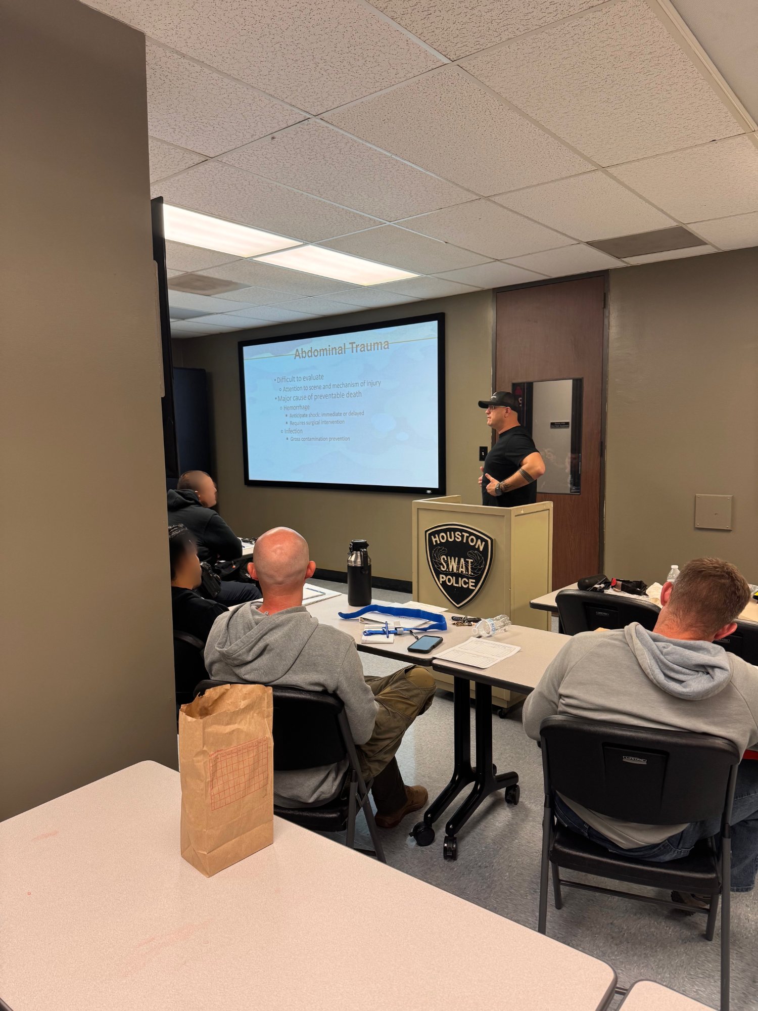 Classroom instruction at Houston SWAT